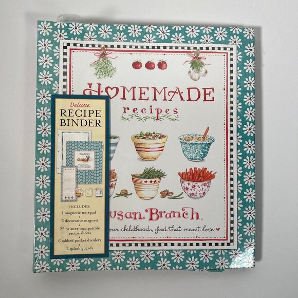 New Seasons Hardcover Deluxe Recipe 3 Ring Binder Blue Daisy Susan Branch Sealed - Picture 1 of 9